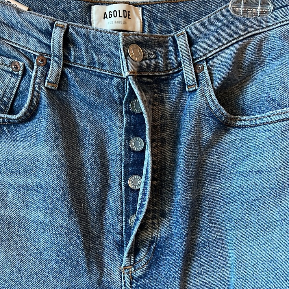 AGOLDE Riley High Rise Straight Jean, Size 27 - Picture 5 of 10
